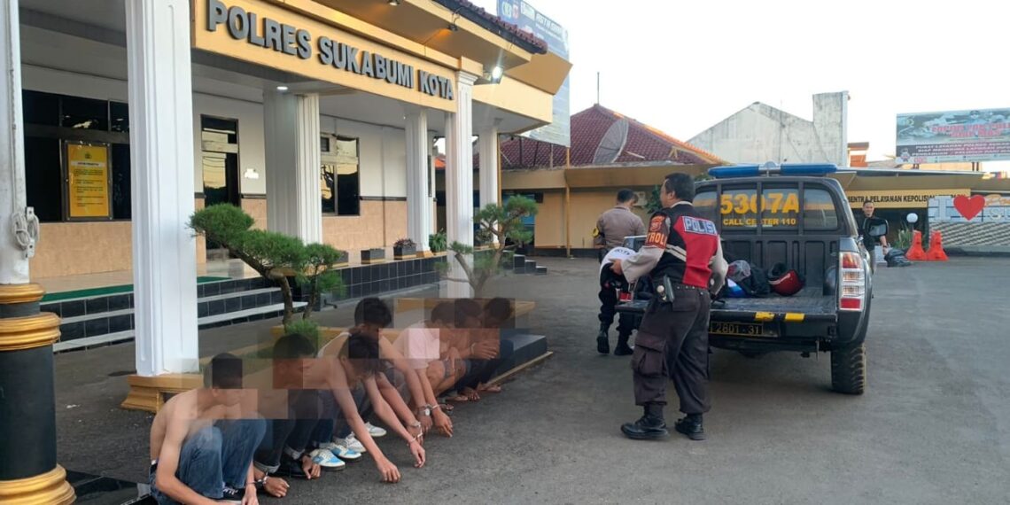Tim PAS BUKA Polres Sukabumi Kota Amankan 9 Remaja Yang Konvoi Jelang Buka Puasa