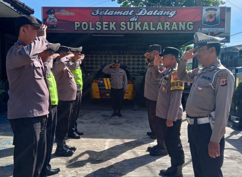 Serah Terima Piket Penjagaan & Piket Fungsi Polsek Sukalarang Polres Sukabumi Kota