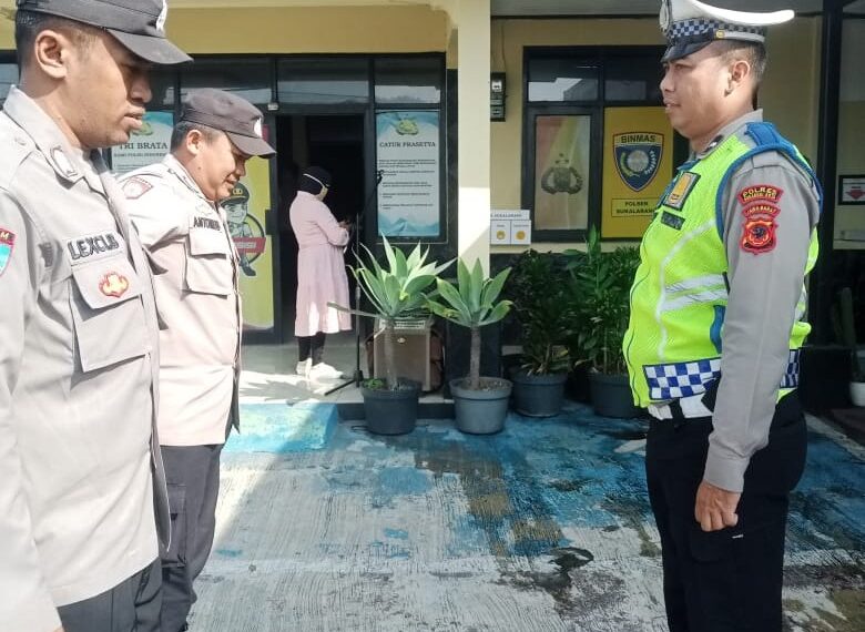 Serah Terima Piket Penjagaan & Piket Fungsi Polsek Sukalarang Polres Sukabumi Kota