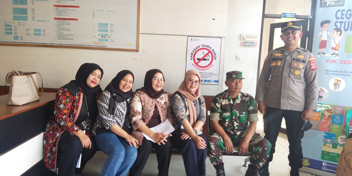 Wujud Jaga Harkamtibmas, Polsek Baros Halal bihalal Bersinergi TNI dam Staf Kelurahan Baros