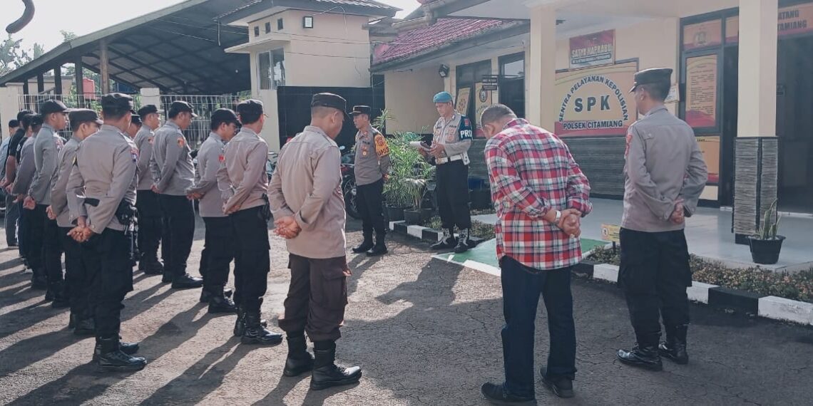 Giat Rutin Apel Pagi Polsek Citamiang