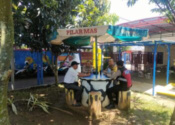 Polsek Baros Cegah Gukamtibmas dengan Himbauan Humanis