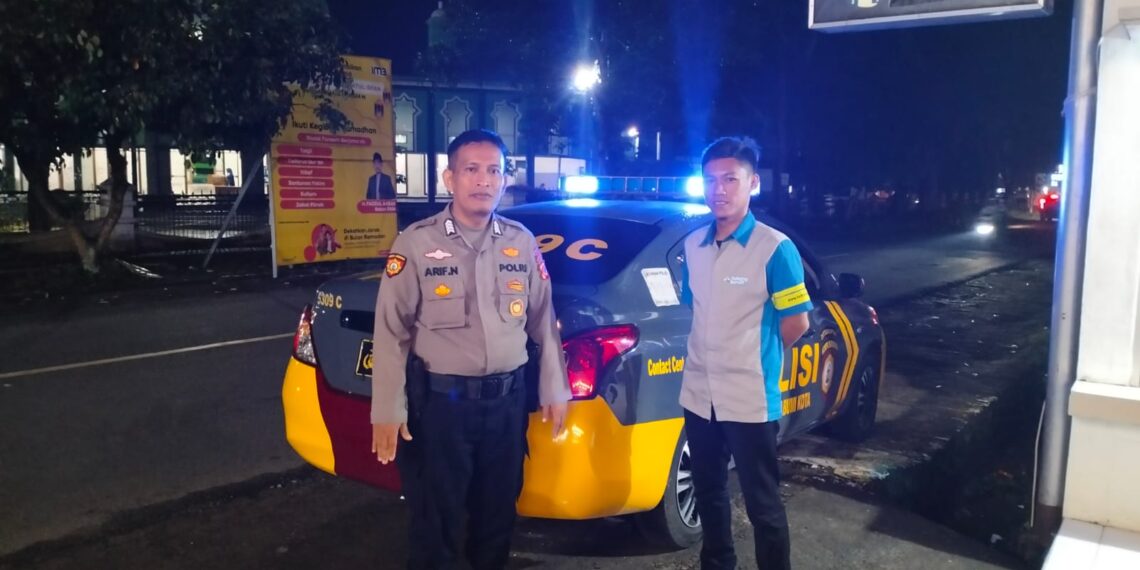 Patroli Kamtibmas  ke Obyek Vital Polsek  Cisaat Cegah Gangguan Kamtibmas