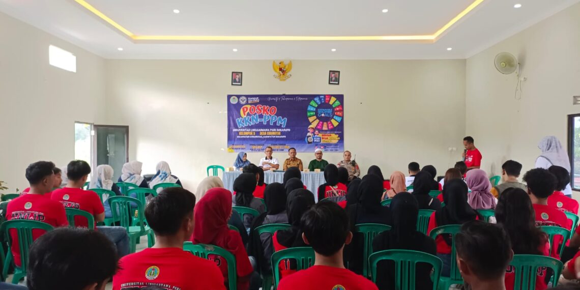 Hadiri Penerimaan dan Pembekalan KKN Mahasiswa, Bhabinkamtibmas Polsek Cireunghas Sampaikan Himbauan Kamtibmas