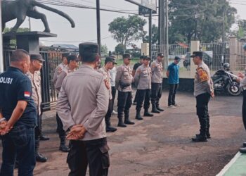 Polsek Citamiang Gelar Apel Pagi Sebagai Bentuk Kedisiplinan