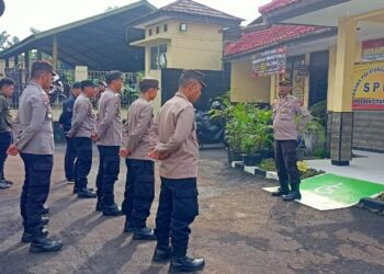 Polsek Citamiang Gelar Apel Pagi Sebagai Bentuk Kedisiplinan