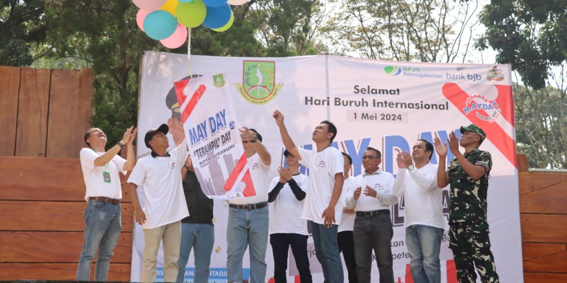 Bareng Forkopimda, Wakapolres Sukabumi Kota Hadiri Peringatan Hari Buruh