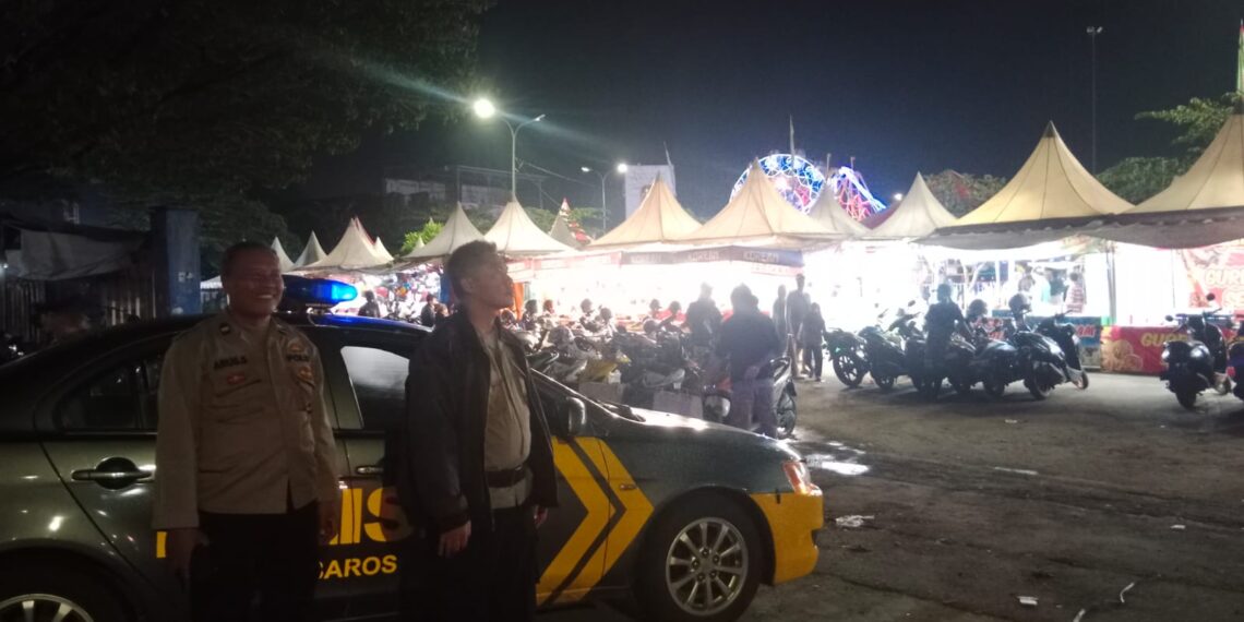 Berikan rasa kondusif, Polsek Baros Tingkatan Patroli Wahana pasar malam terminal tipe C