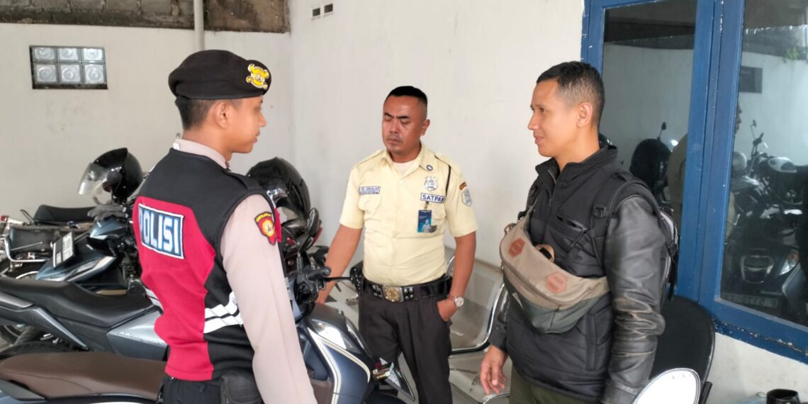 Polsek Baros giatkan patroli 5305 A Jamin kenyamanan Nasabah Bank BRI Baros