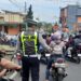 Gatur Lalu Lintas Polsek Warudoyong Paska melintas Kereta Api Pangrango