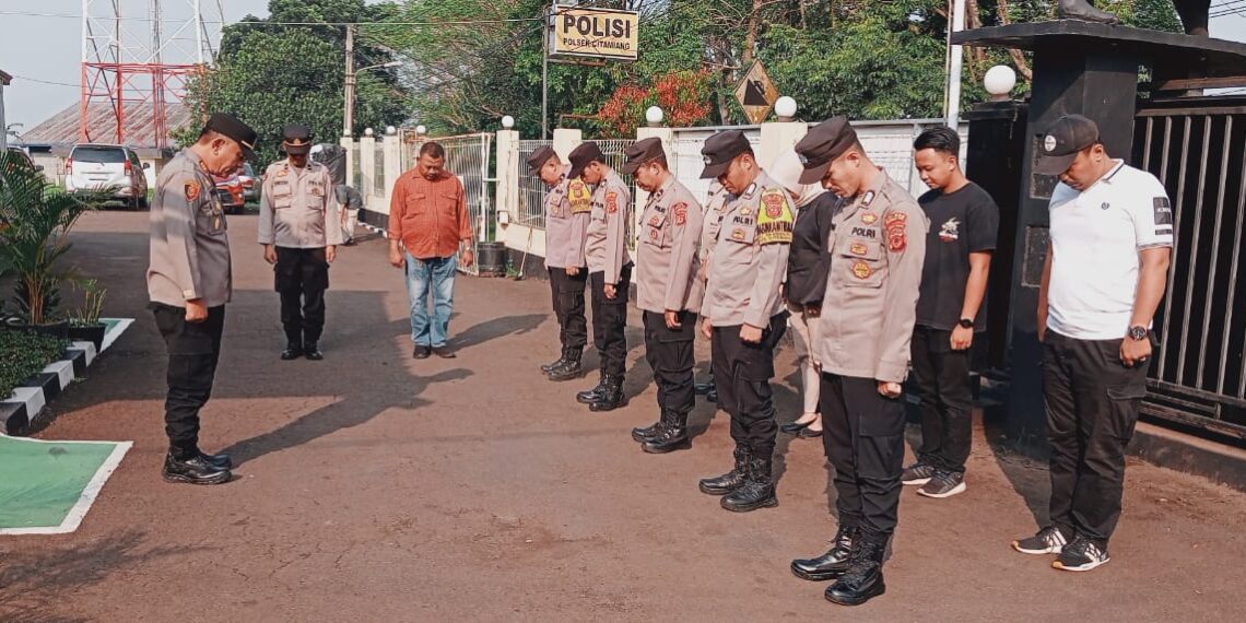 Polsek Citamiang Gelar Apel Pagi Sebagai Bentuk Kedisiplinan