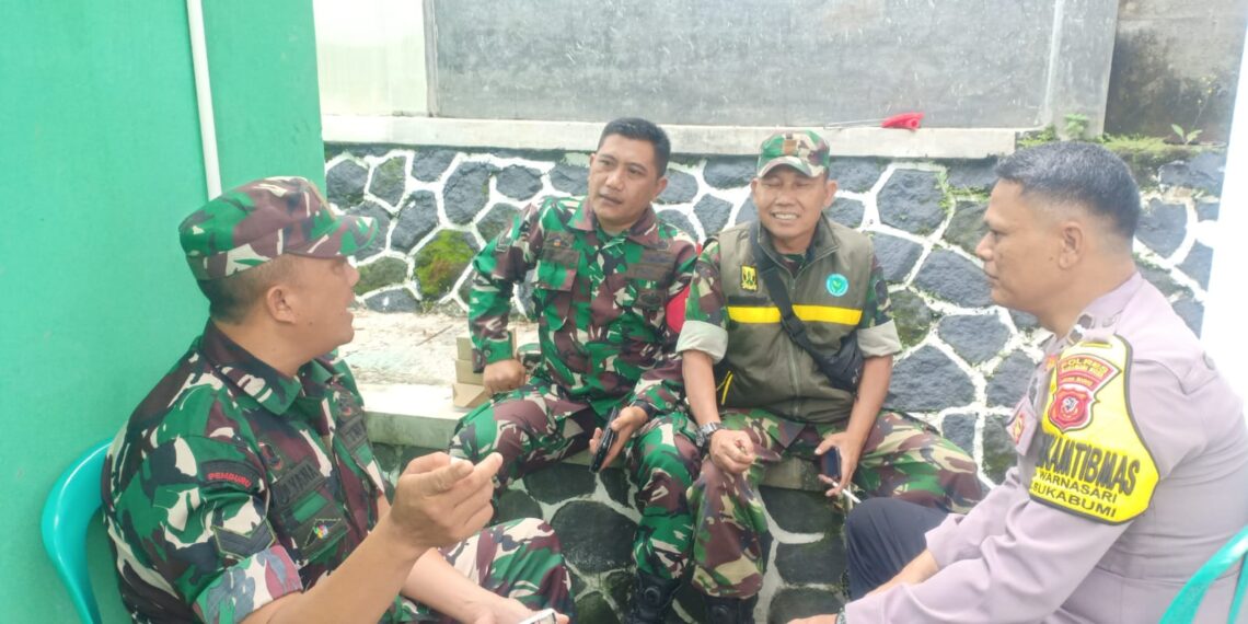 Sinergitas dengan TNI Babinsa Koramil Sukabumi di Seputaran Grand Sulanjana