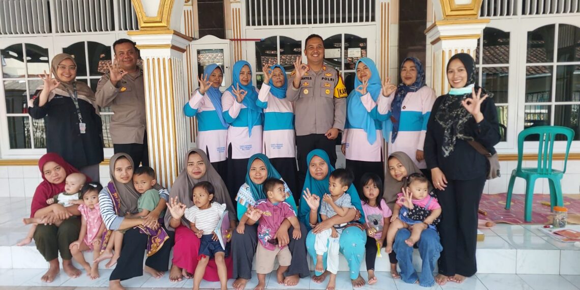 Polsek Cisaat  Monitoring dan lakukan Sosialisasi Pencegahan Stunting