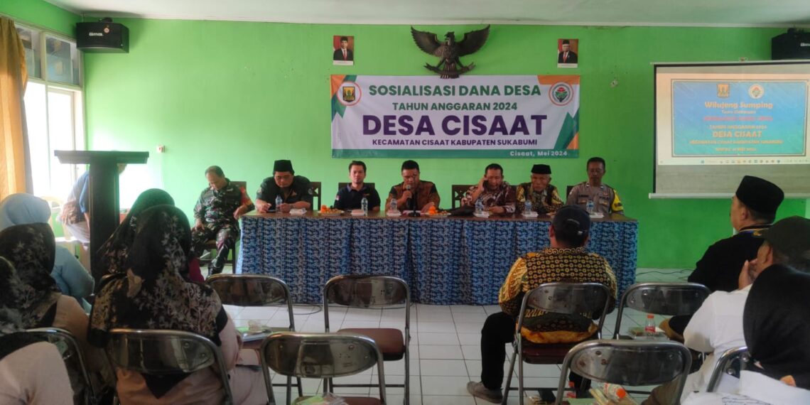 Bhabinkamtibmas Polsek Cisaat  hadiri Sosialisasi Dana Desa