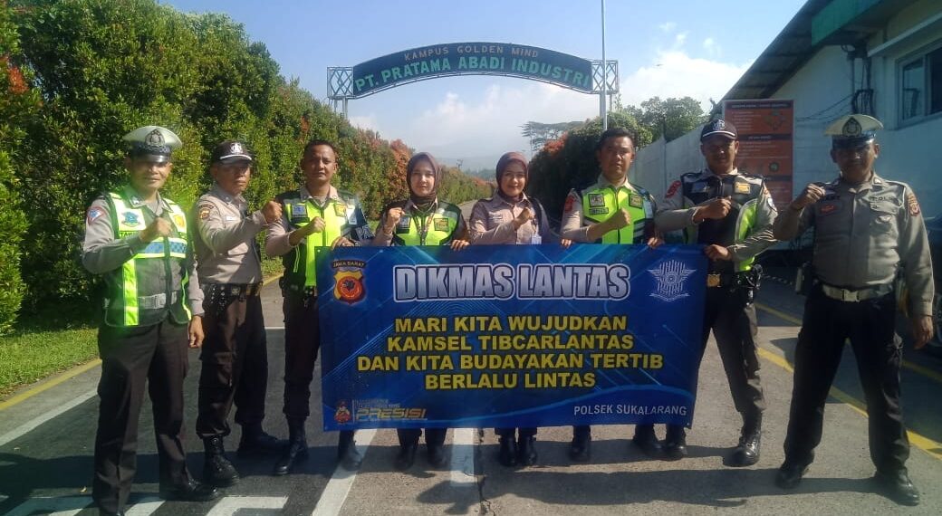Giat Dikmas Lantas Guna Mengedukasi Scurity PT. Pratama Abadi Industri Agar Taat Tertib Berlalu Lintas
