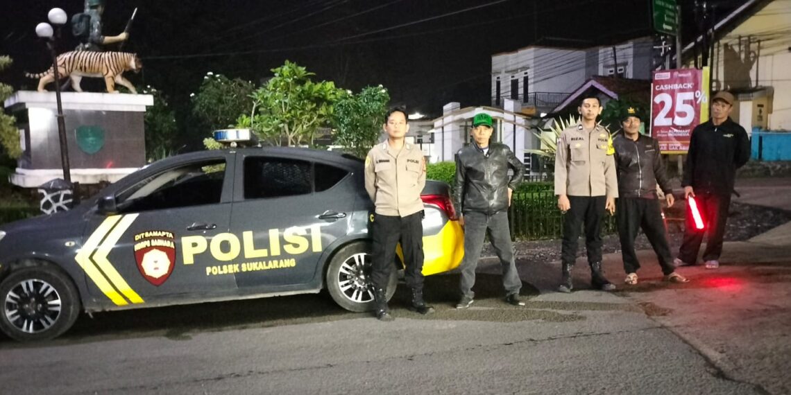 Polsek Sukalarang Tingkatkan Patroli dan Strong Point Malam Antisipasi Gangguan Kamtibmas