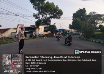 Gatur Pagi Hari Polsek Citamiang Sebagai Bentuk Pelayanan Kepada Masyarakat