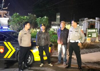 Patroli Strong Point Malam Hari Wujudkan Situasi Kamtibmas Yang Aman Dan Kondusif