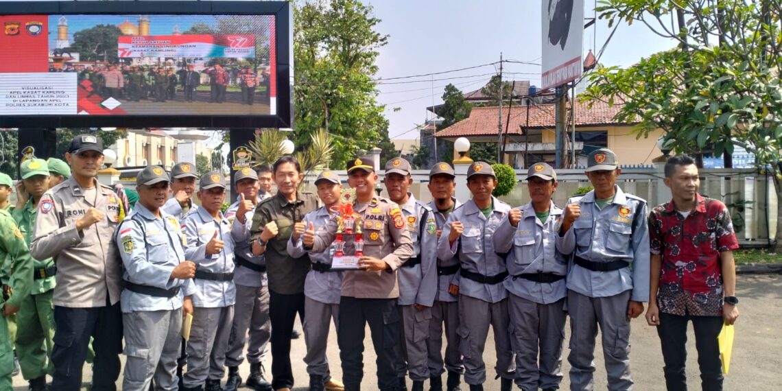 Memeriahkan HUT Bhayangkara ke-78, Linmas Polsek Baros Raih Juara Ke 3