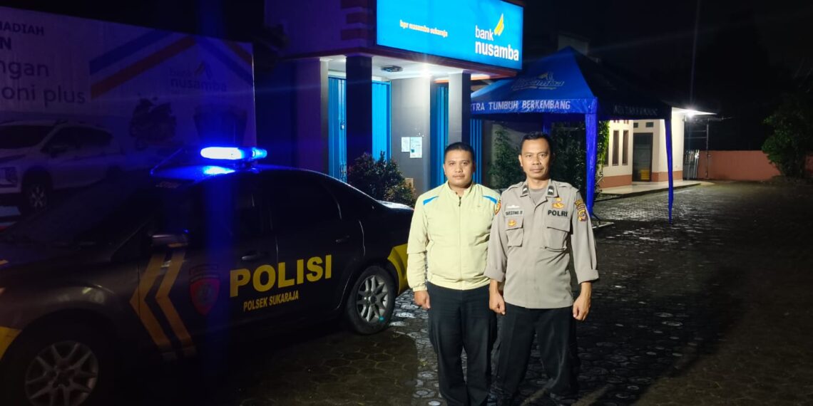 Berikan Rasa Nyaman Kepada Warga, Polsek Sukaraja Gencar Laksanakan Patroli Malam