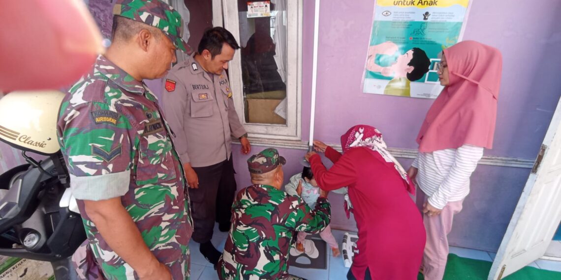 Bhabinkamtibmas Monitoring Program Intervensi Stunting di Wilayah Hukum Polsek Kebonpedes