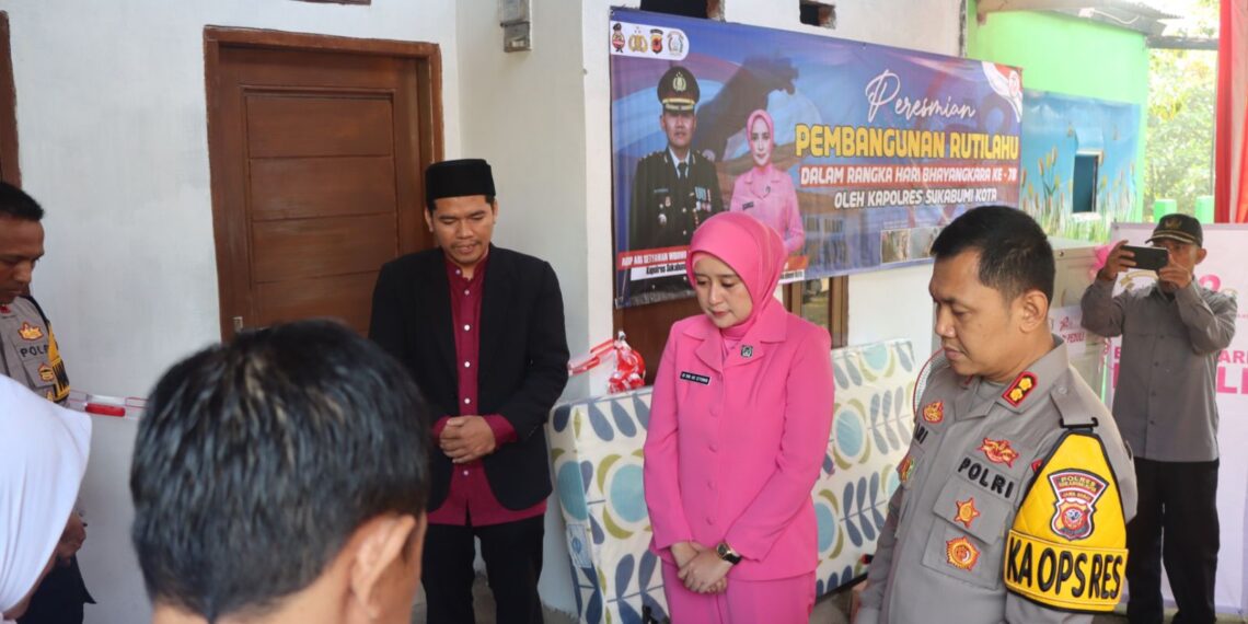 Jelang Hari Bhayangkara ke-78, Kapolres Sukabumi Kota Resmikan 3 Rumah Layak Huni