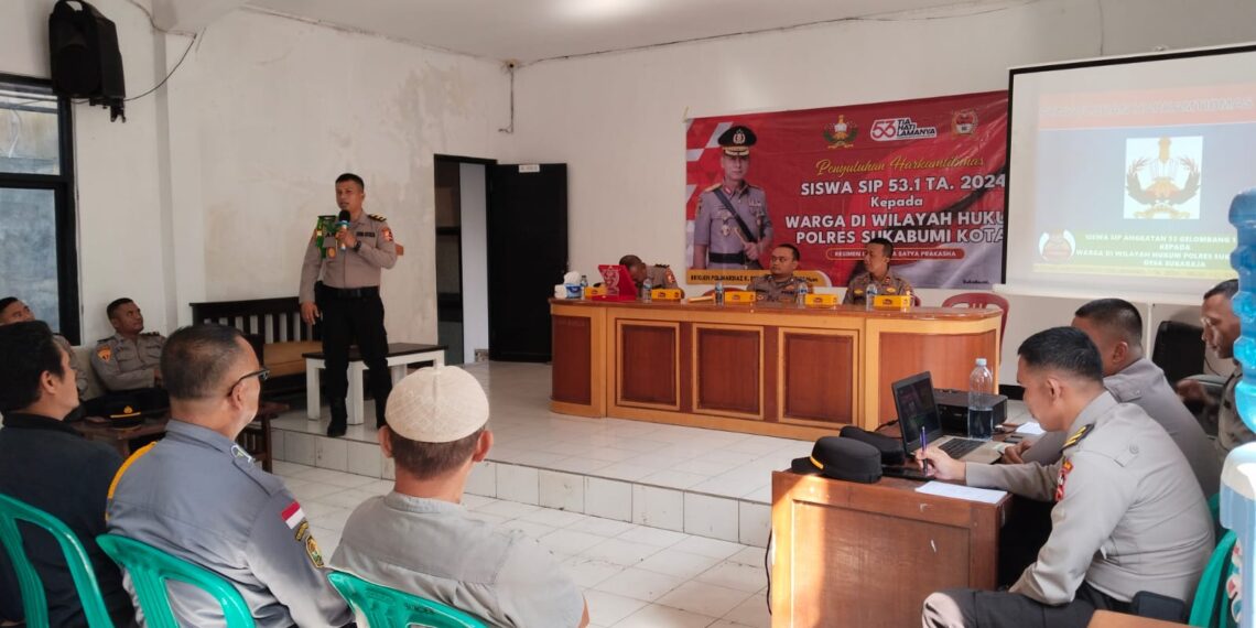 Bhabinkamtibmas Polsek Sukaraja, Dampingi Siswa Setukpa Polri Gelar Ceramah Kamtibmas