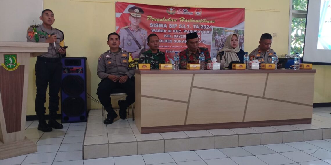 Bhabinkamtibmas Polsek Warudoyong Dampingi Siswa SIP 53 Dalam Rangka Penyuluhan Harkamtibmas
