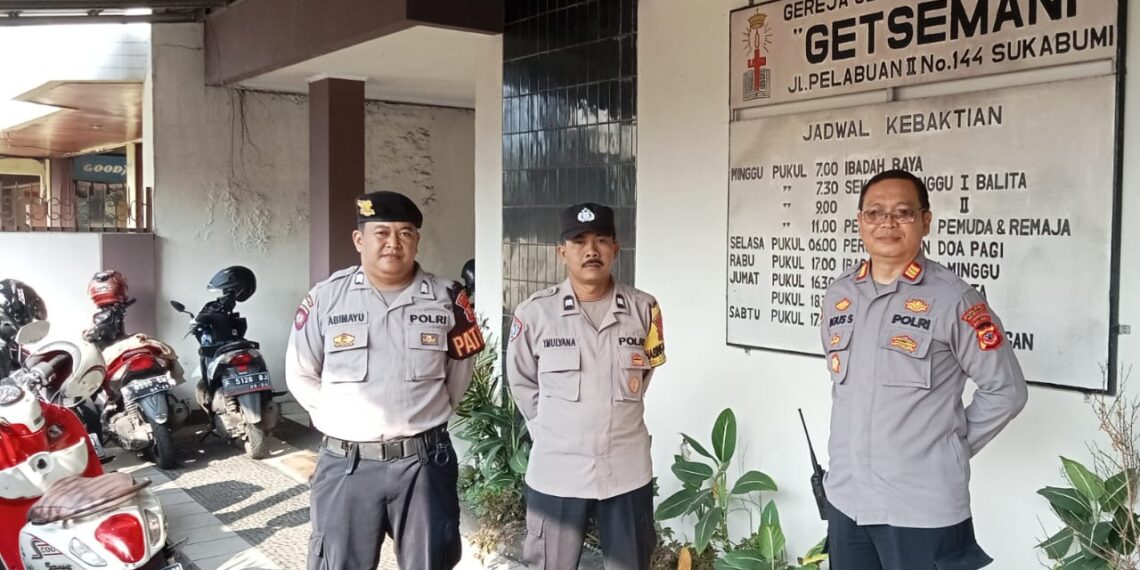 Ciptakan Keamanan, Polsek Lembursitu Rutin Pam Gereja Setiap Hari Minggu