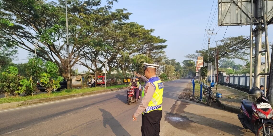 Wujudkan Kamtibcarlantas, Polsek Baros efektifkan personil laksanakan Gatur pagi