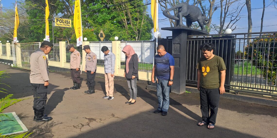 Polsek Citamiang Gelar Apel Pagi Sebagai Bentuk Kedisiplinan.