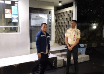 Bhabinkamtibmas Polsek Cikole Berikan Himbauan Kepada Satpam