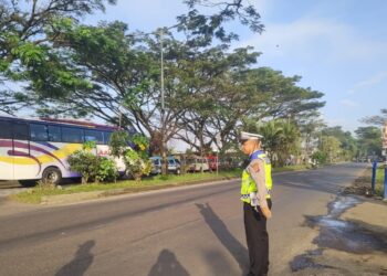 Efektifkan Gatur pagi  Polsek Baros Meminimalisir terjadinya  Kecelakaan lalulintas