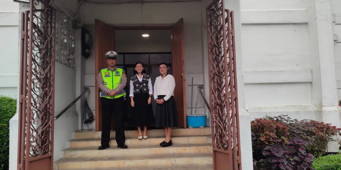 Kebaktian Gereja Sidang Kristus, Polsek Baros terapkan Pengaman secara Preventif.