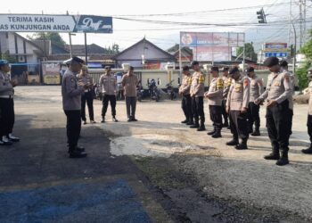 Wujud nyata kebersamaan Polsek Baros efektifkan apel pagi