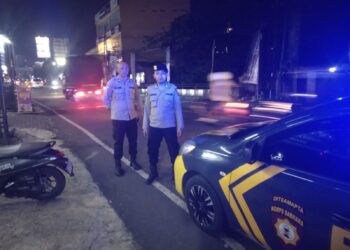 Antisipasi Gangguan Kamtibmas, Polsek Cikole Tingkatkan Patroli Malam