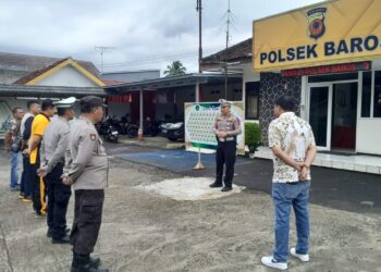 Wujudkan Kebersamaan, Polsek Baros konsisten Apel Pagi dalam mengemban tugas