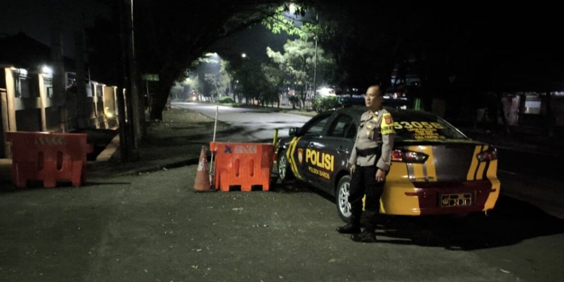 KRYD Patroli malam. Polsek baros berikan rasa aman kepada masyarakat dimalam hari