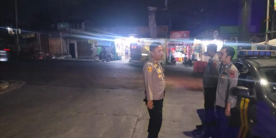 Kapolsek Citamiang Tingkatkan Patroli Strong Point Antisipasi Gangguan Kamtibmas Di Malam Hari