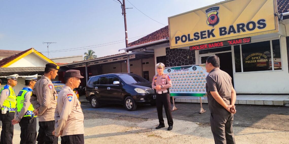 Wujudkan Kebersamaan, Polsek Baros konsisten Apel Pagi dalam mengemban tugas