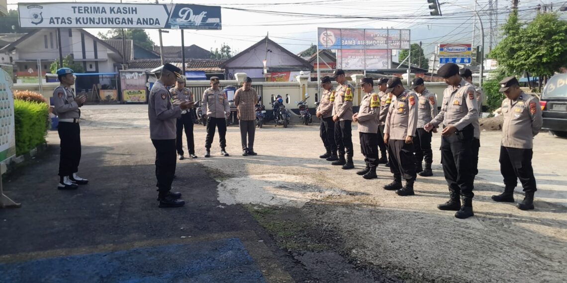 Wujud nyata kebersamaan Polsek Baros efektifkan apel pagi