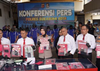 10 Terduga Pengedar Narkoba di Sukabumi Diamankan Polres Sukabumi Kota