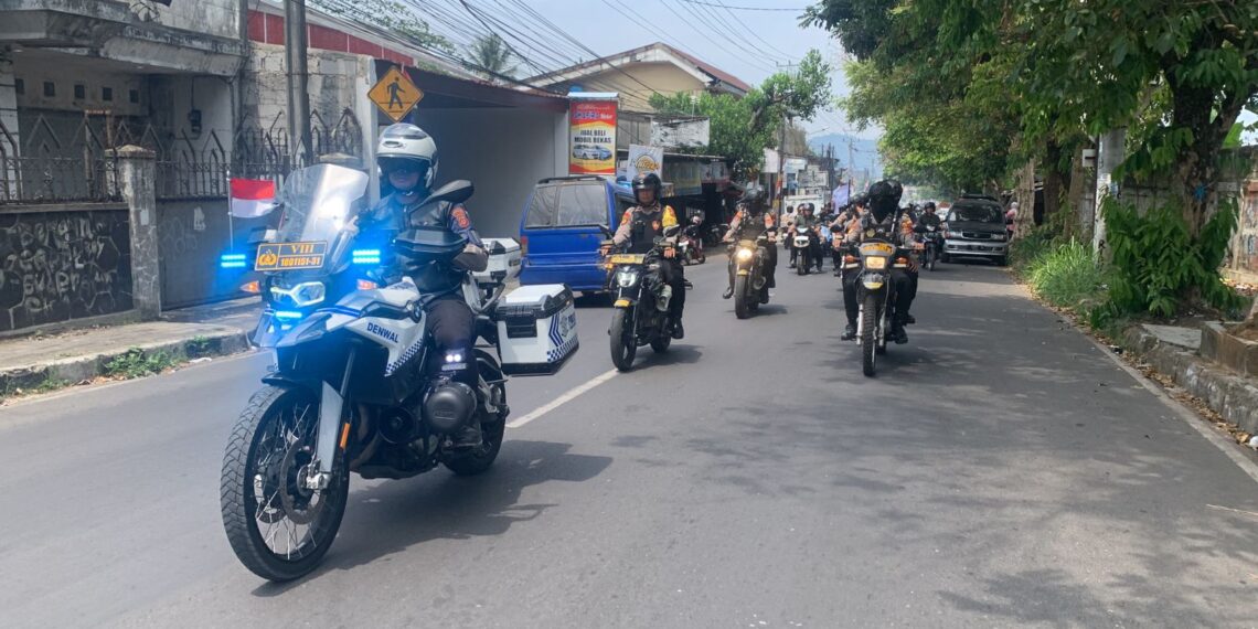 Beri Rasa Aman, Satgas OMP Lodaya Polres Sukabumi Kota Gencarkan Patroli