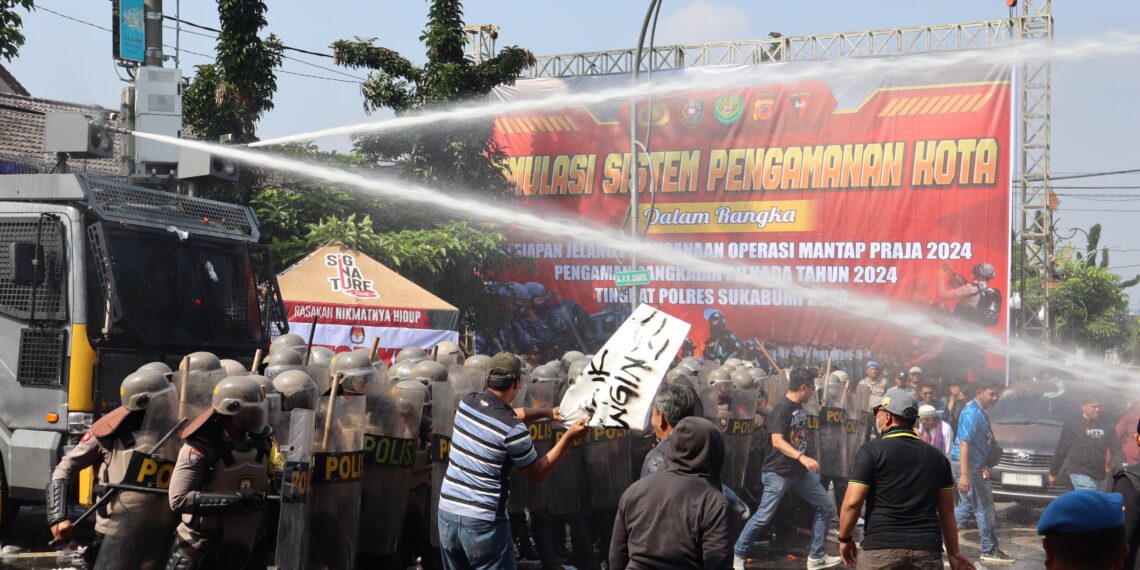 Jelang Pilkada 2024, Polres Sukabumi Kota Gelar Simulasi Sispamkota
