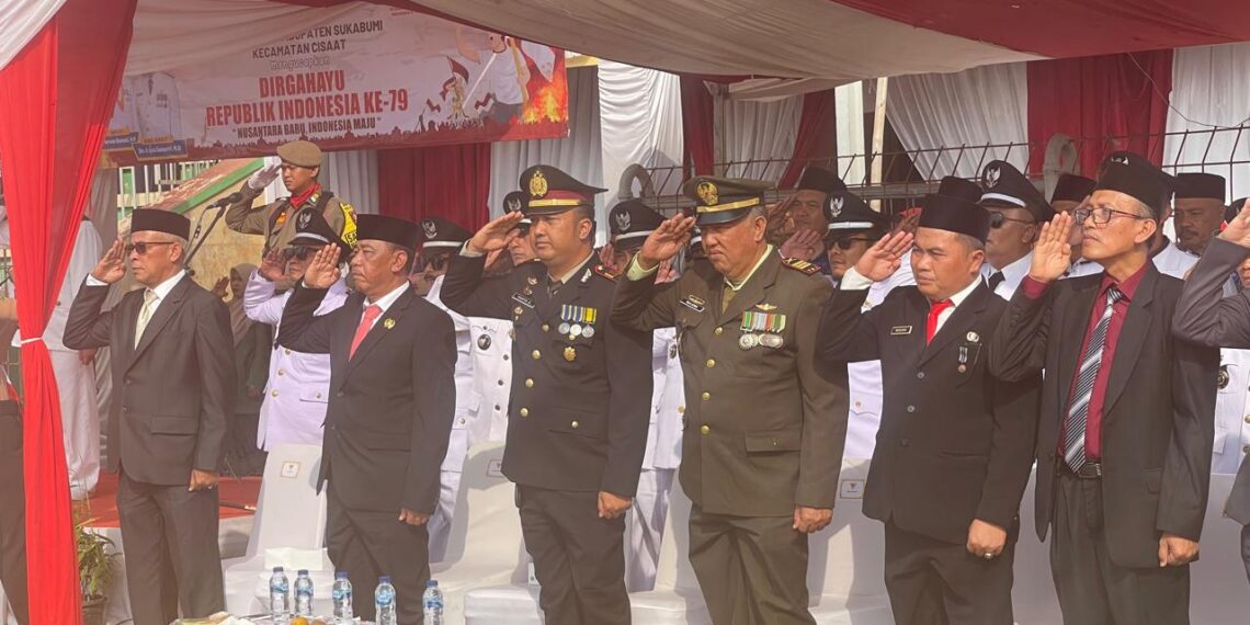 UPACARA PERINGATAN HUT RI KE 79 PROKLAMASI KEMERDEKAAN REPUBLIK INDONESIA TINGKAT KECAMATAN CISAAT TH 2024