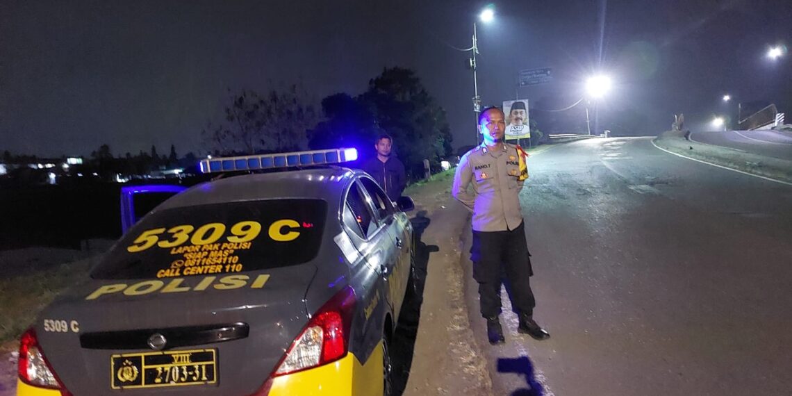 Patroli Biru Polsek  Cisaat Cegah Gangguan Kamtibmas