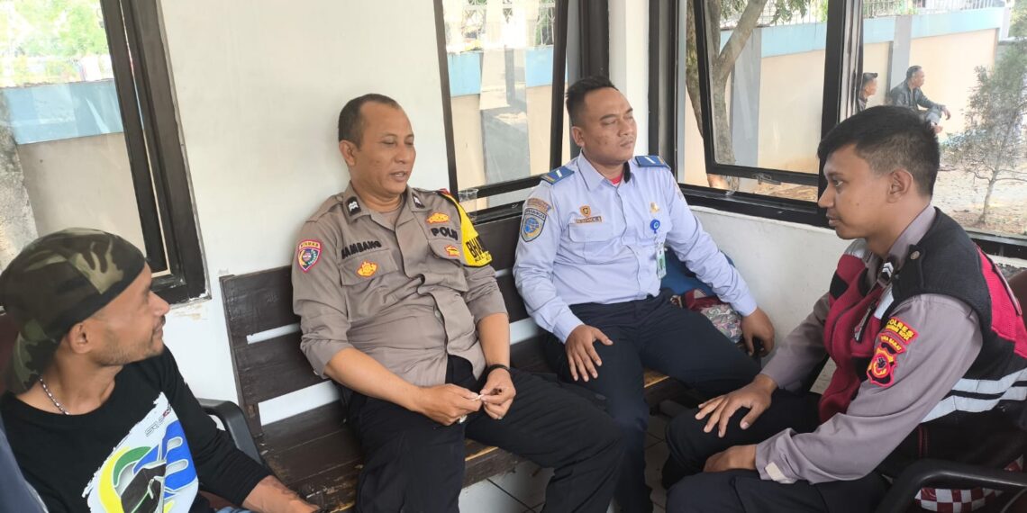 KRYD Patroli. Polsek baros sambangi Kemenhub terminal ciptakan rasa aman