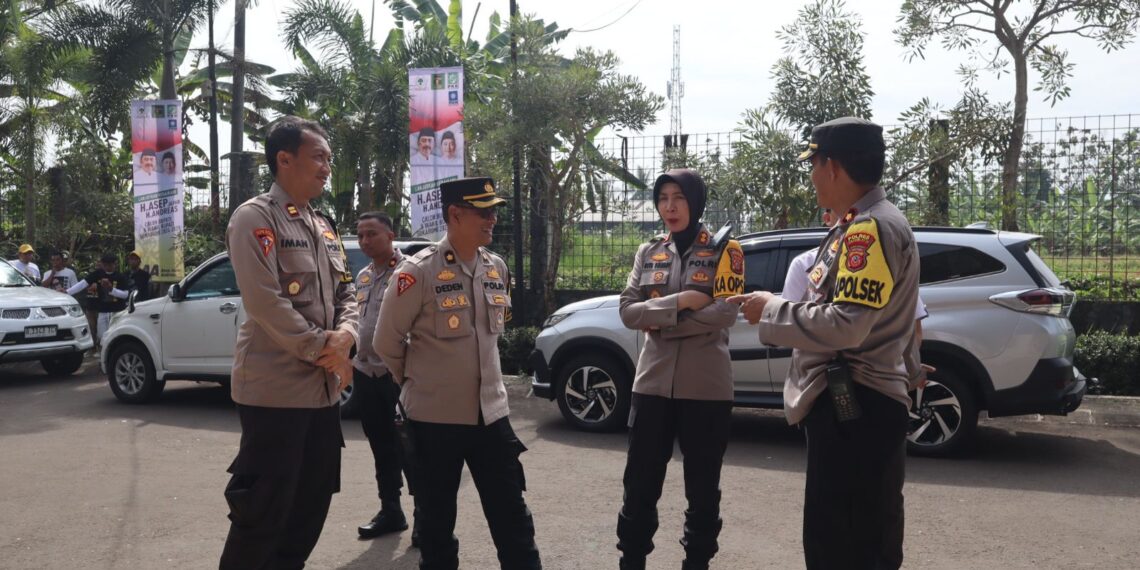 Kapolres Sukabumi Kota Tinjau Pengamanan Deklarasi Pasangan Balon Bupati dan Wakil Bupati