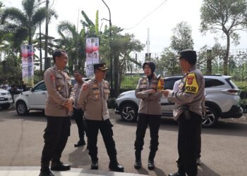 Kapolres Sukabumi Kota Tinjau Pengamanan Deklarasi Pasangan Balon Bupati dan Wakil Bupati