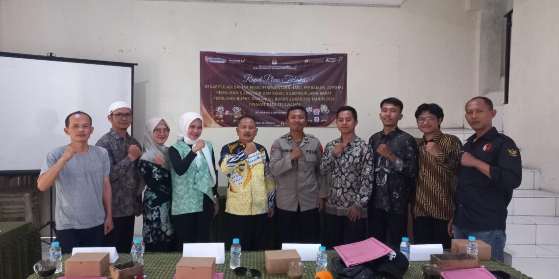 Bhabinkamtibmas Polsek Sukaraja Menghadiri acara rapat pleno terbuka Rekapitulasi